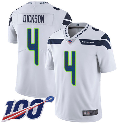Seattle Seahawks Limited White Men Michael Dickson Road Jersey NFL Football #4 100th Season Vapor Untouchable